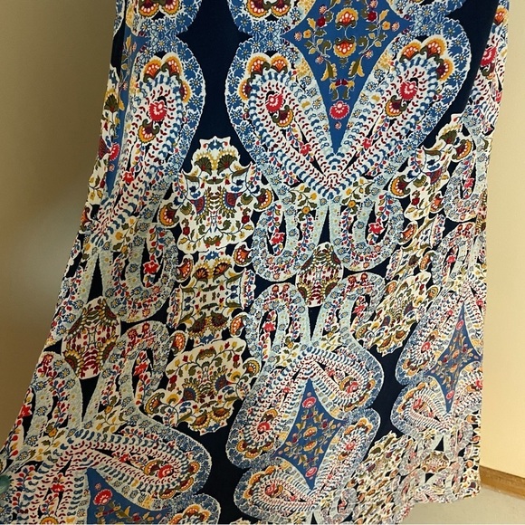 XHILARATION Butterfly Graphic Print Spaghetti Strap, Side Zip, Maxi Dress Size M - Picture 5 of 14